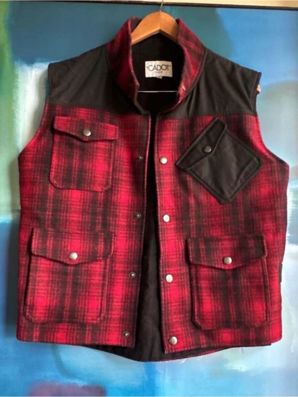 Cadot Paris x Blitz Motorcycles Wool Plaid Vest